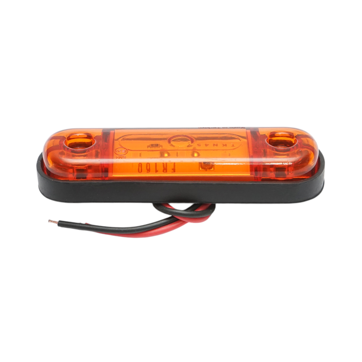 Lampa gabarit laterala ovala LED 12V-24V galbena 3 LED-uri 87x28x13.5mm Breckner Germany - imagine 4