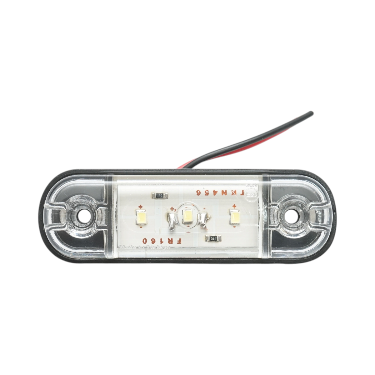 Lampa gabarit laterala ovala LED 12V-24V alba 3 LED-uri 87x28x13.5mm Breckner Germany