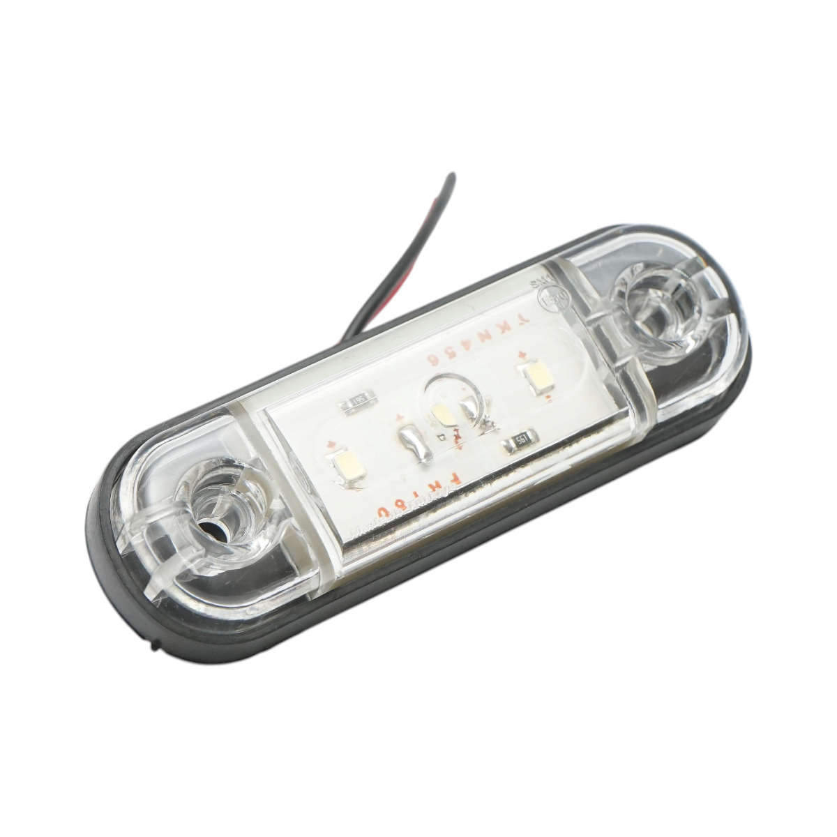 Lampa gabarit laterala ovala LED 12V-24V alba 3 LED-uri 87x28x13.5mm Breckner Germany - imagine 2
