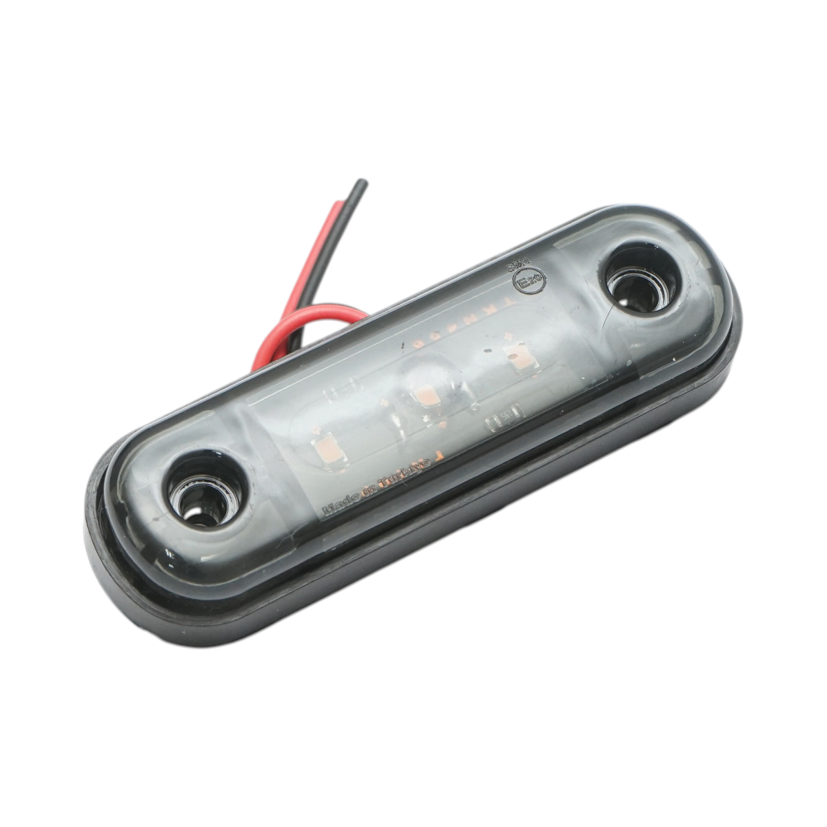 Lampa gabarit laterala ovala LED 12V-24V galben fumuriu 3 LED-uri 87x28x13.5mm Breckner Germany - imagine 2
