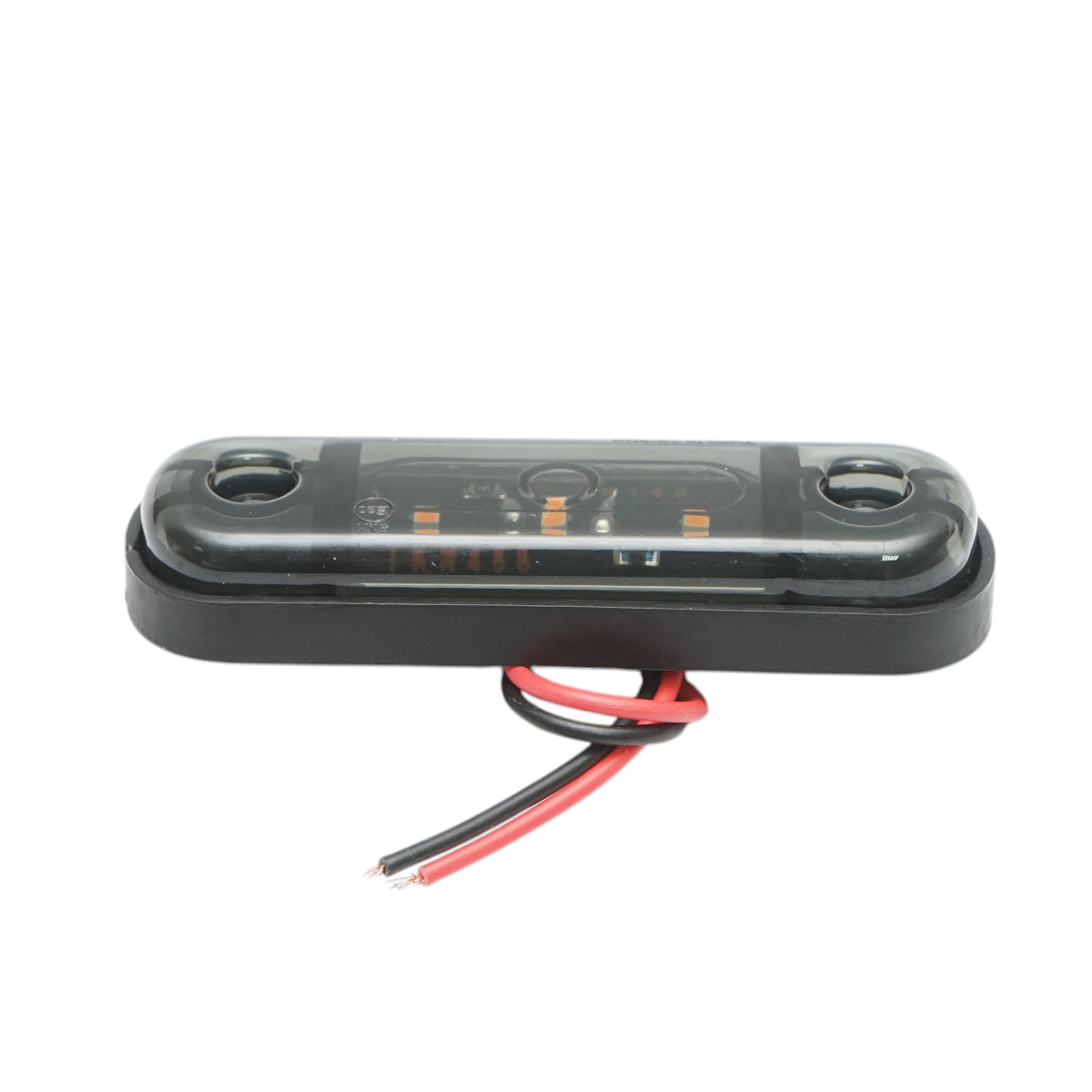 Lampa gabarit laterala ovala LED 12V-24V galben fumuriu 3 LED-uri 87x28x13.5mm Breckner Germany - imagine 4