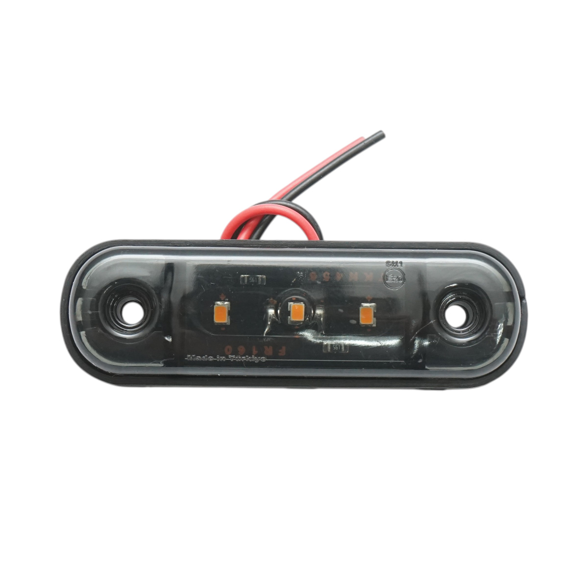 Lampa gabarit laterala ovala LED 12V-24V galben fumuriu 3 LED-uri 87x28x13.5mm Breckner Germany