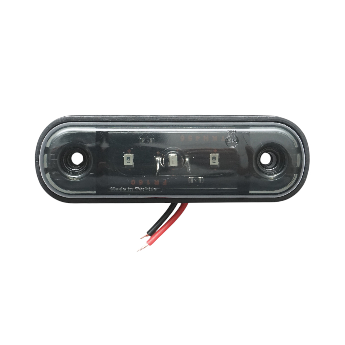 Lampa gabarit laterala ovala LED 12V-24V alb fumuriu 3 LED-uri 87x28x13.5mm Breckner Germany