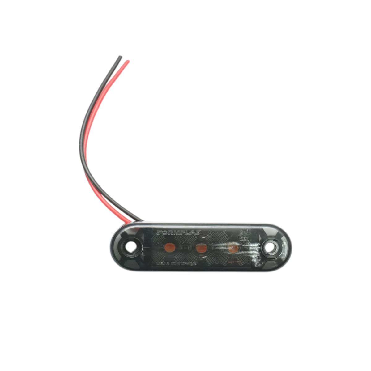 Lampa gabarit laterala ovala LED 12V-24V galben fumuriu 3 LED-uri 70x21x10.5mm Breckner Germany