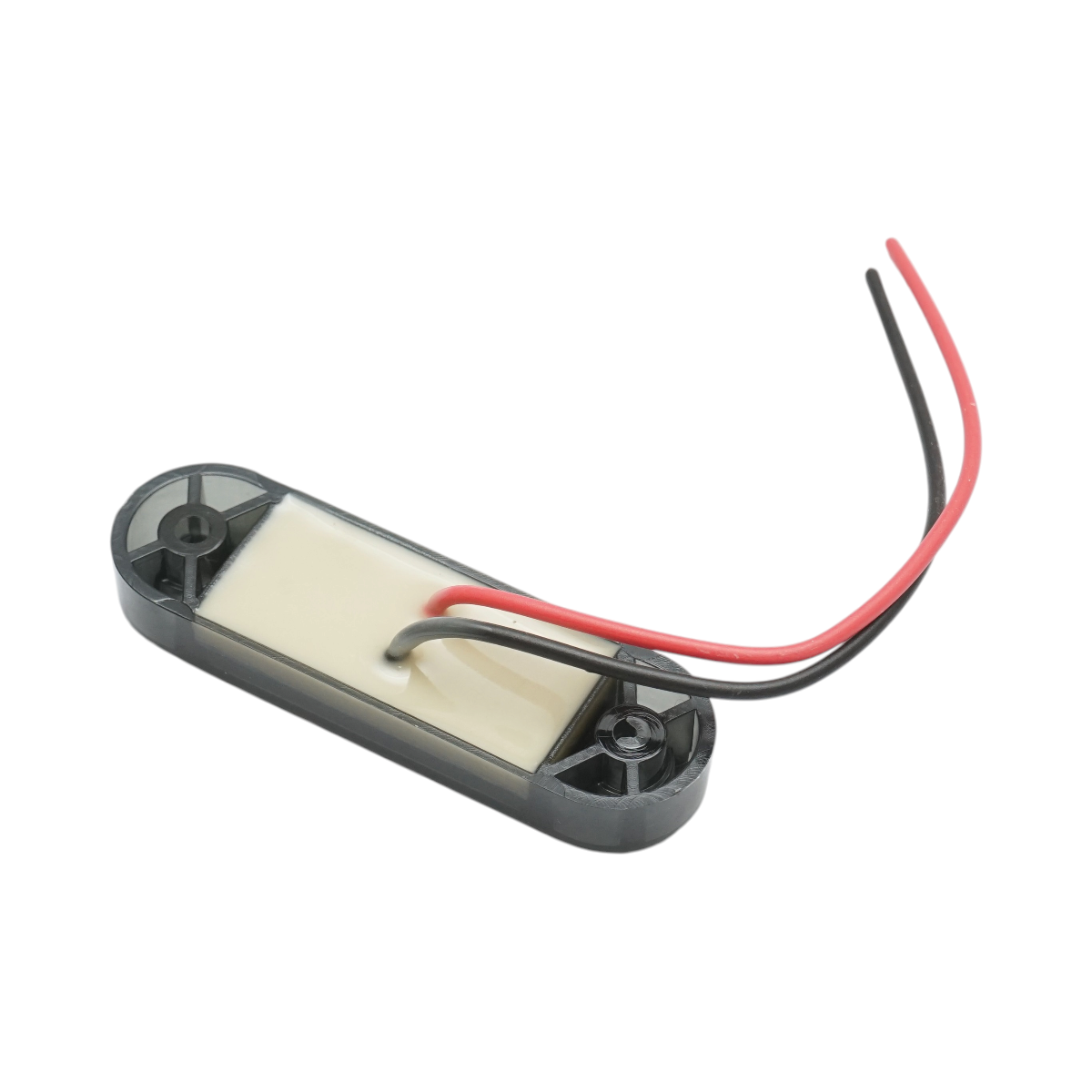 Lampa gabarit laterala ovala LED 12V-24V rosu fumuriu 3 LED-uri 70x21x10.5mm Breckner Germany - imagine 5