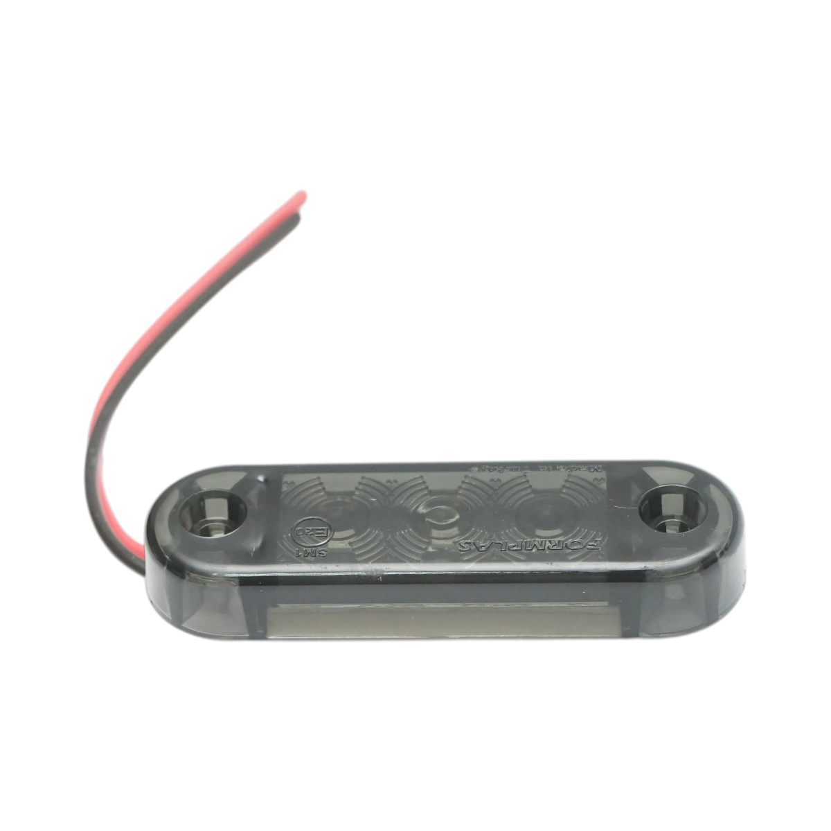 Lampa gabarit laterala ovala LED 12V-24V rosu fumuriu 3 LED-uri 70x21x10.5mm Breckner Germany - imagine 4
