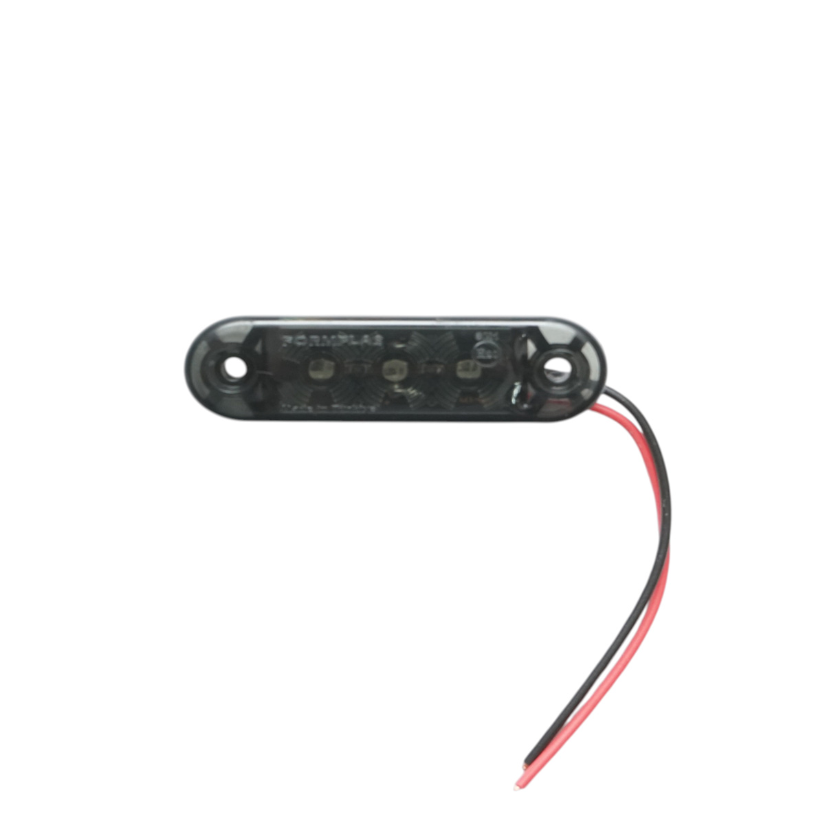 Lampa gabarit laterala ovala LED 12V-24V rosu fumuriu 3 LED-uri 70x21x10.5mm Breckner Germany