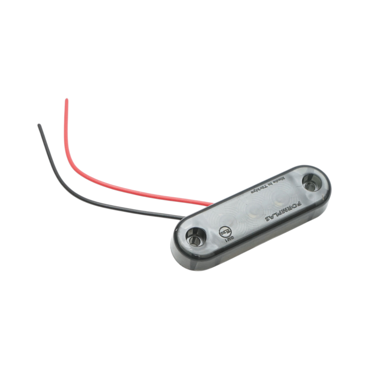 Lampa gabarit laterala ovala LED 12V-24V alb fumuriu 3 LED-uri 70x21x10.5mm Breckner Germany - imagine 2