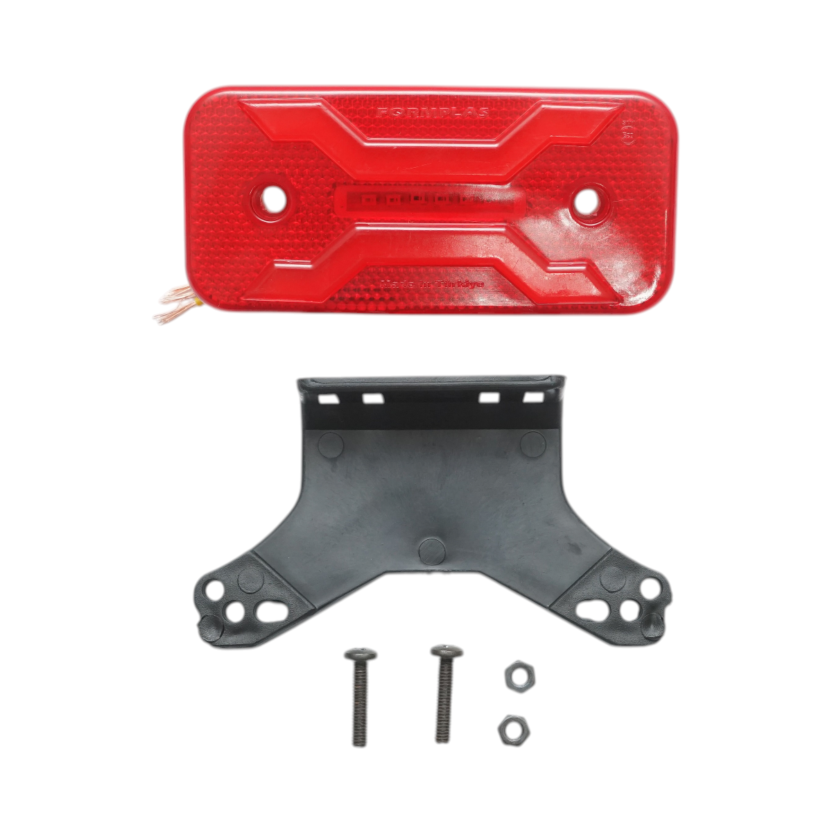Lampa gabarit laterala LED cu suport 12V-24V rosie 2 functii, model X NEON, 30 LED-uri 110x52x16mm Breckner Germany - imagine 2