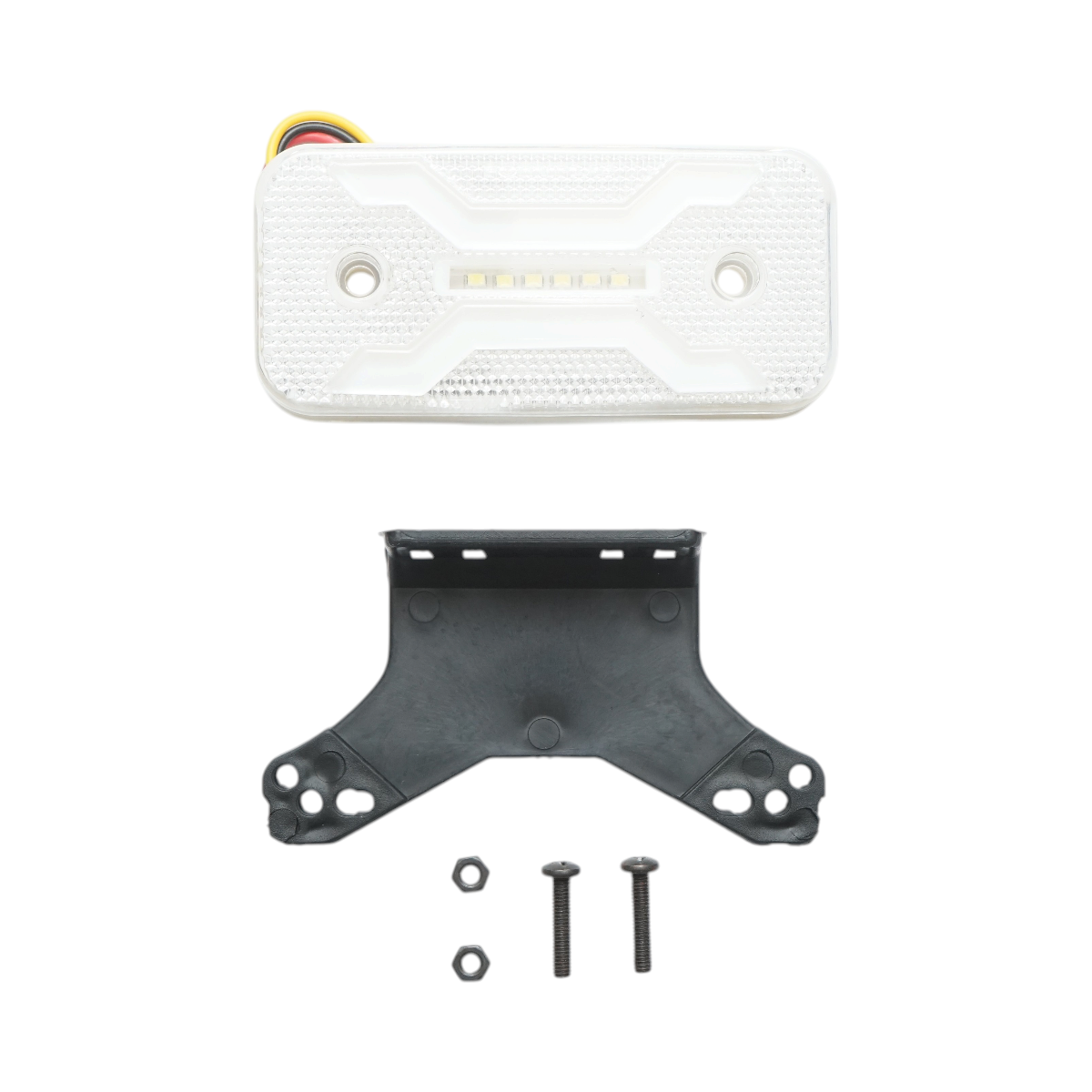 Lampa gabarit laterala LED cu suport 12V-24V alba 2 functii, model X NEON, 30 LED-uri 110x52x16mm Breckner Germany - imagine 2
