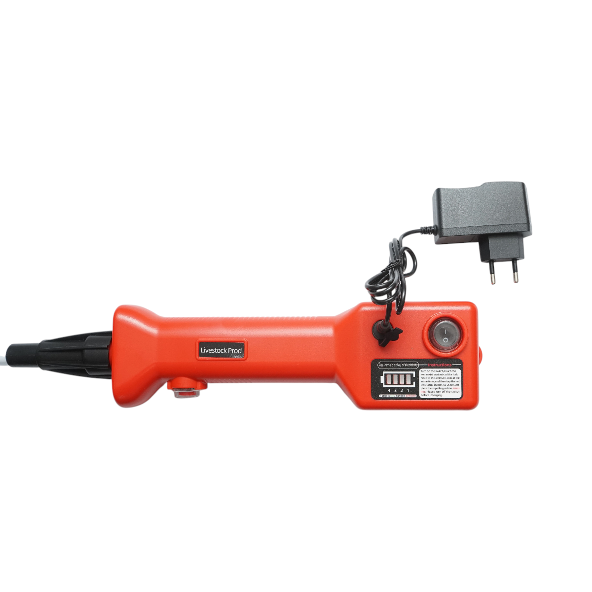 Baston electric animale 1100V cu acumulator 8.4V, 2200mAh, indicator baterie, tija 80cm - imagine 5