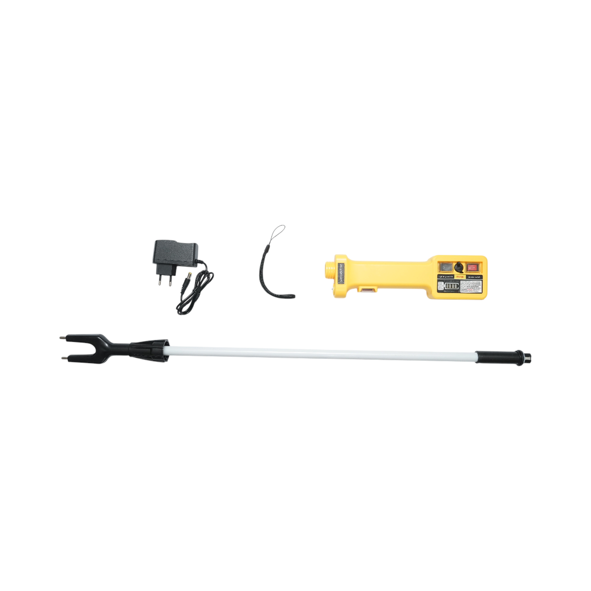 Baston electric animale profesional 1100V cu acumulator 8.4V, 2200mAh, lanterna LED, indicator baterie, tija 80cm - imagine 2