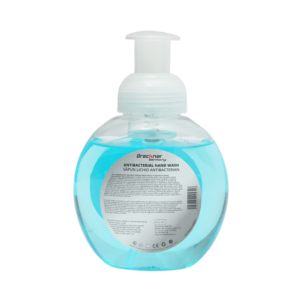 Sapun lichid spuma antibacterian 99.9% Aloe Vera 300ml Breckner Germany - imagine 2
