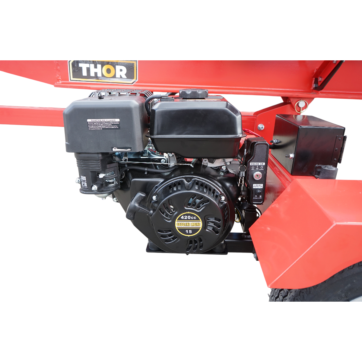 Despicator lemne 40T vertical/orizontal, motor benzina 15CP 420cc, grosime maxima 630mm, pornire electrica/manuala THOR - imagine 9
