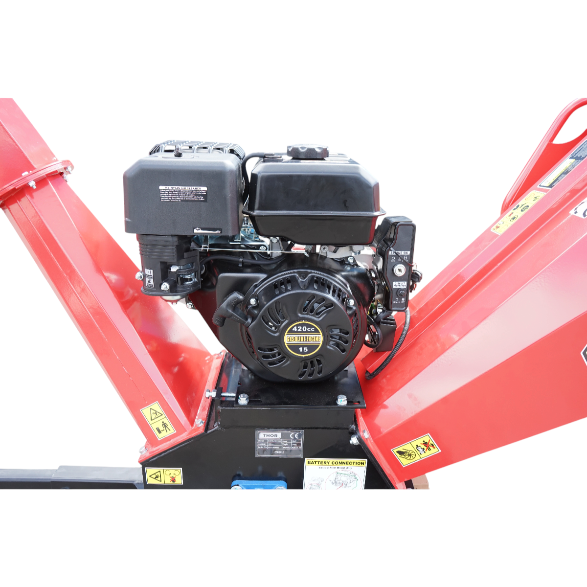 Tocator crengi pe benzina 15CP, 212cc, grosime maxima 120mm, pornire electrica/manuala THOR - imagine 8