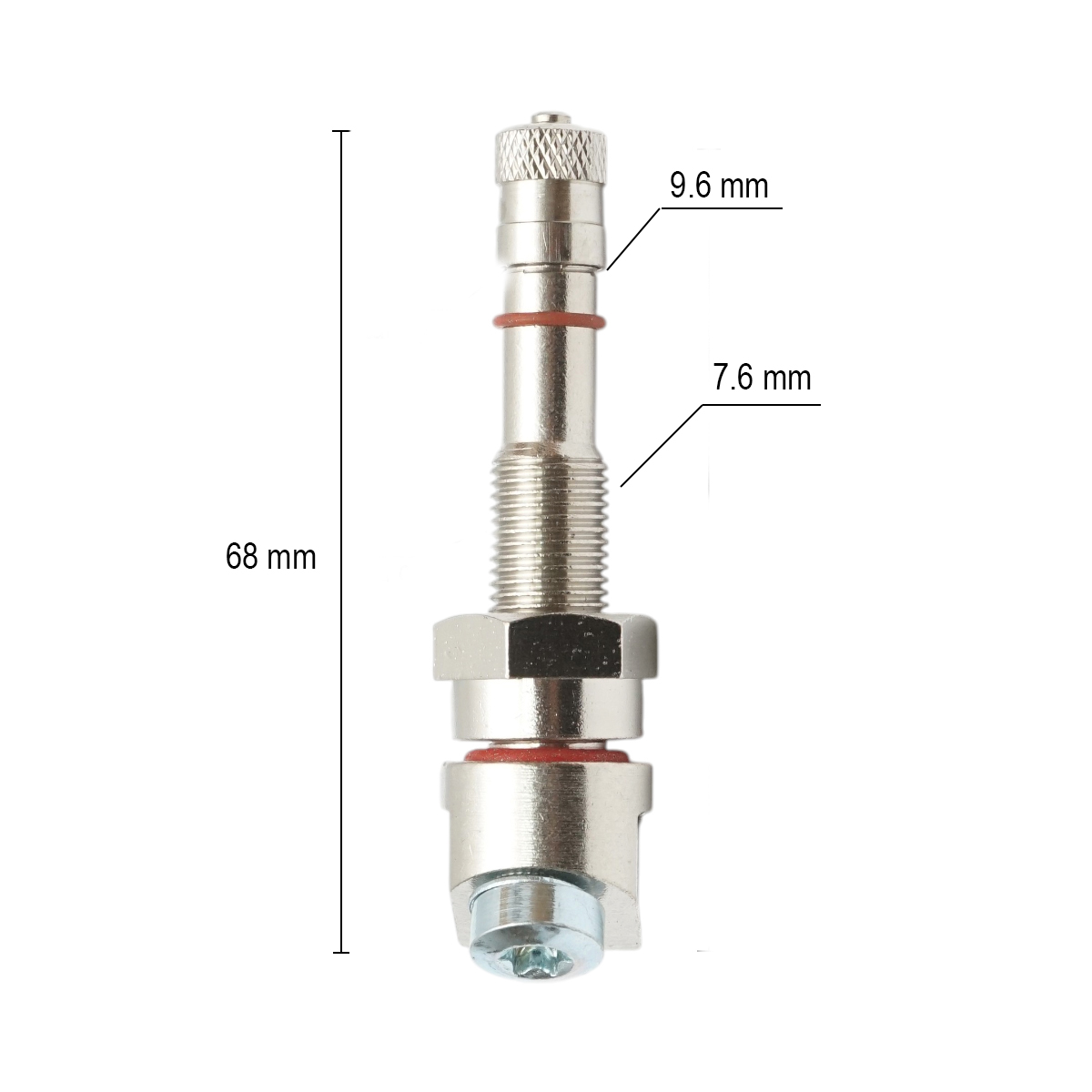 Valva roata camion tubeless metalica 68mm compatibila senzor TPMS