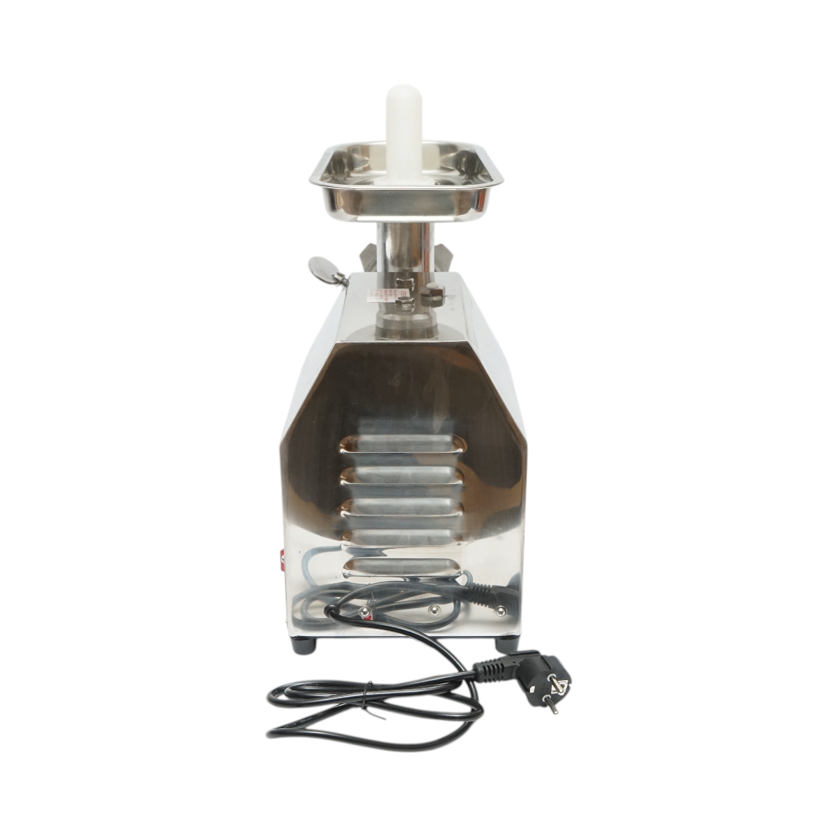 Masina de tocat carne electrica inox + aluminiu 1200W, 220V, capacitate 100 kg/h, adaptor carnati, 1 sita si 1 cutit incluse 340x185x365mm - imagine 6