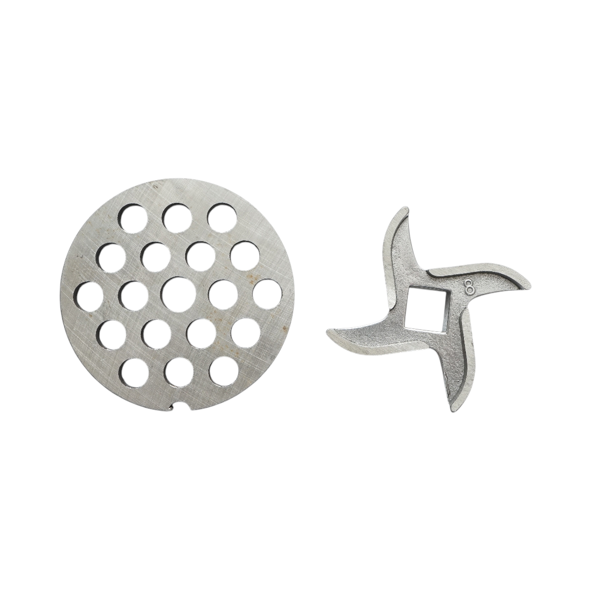 Masina de tocat carne electrica inox + otel 1200W, 220V, capacitate 100 kg/h, adaptor carnati, 1 sita si 1 cutit incluse 340x185x365mm - imagine 13