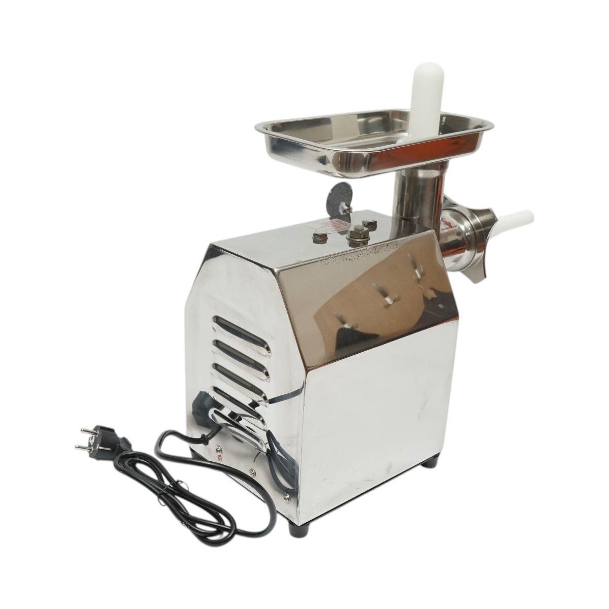 Masina de tocat carne electrica inox + otel 1200W, 220V, capacitate 100 kg/h, adaptor carnati, 1 sita si 1 cutit incluse 340x185x365mm - imagine 4