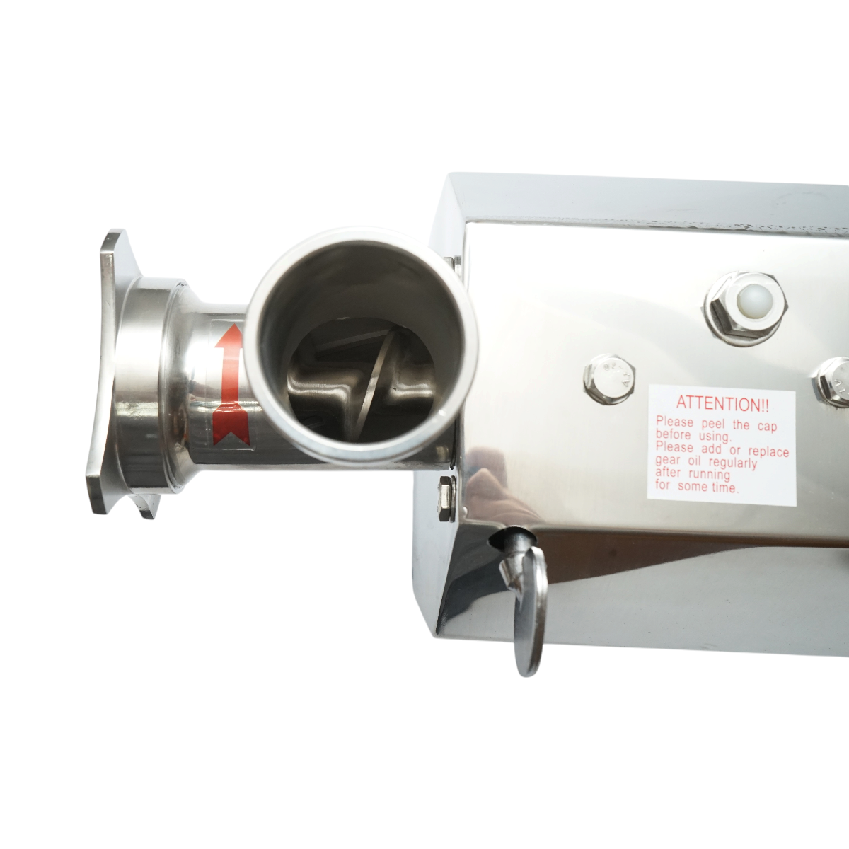 Masina de tocat carne electrica inox + otel 1200W, 220V, capacitate 100 kg/h, adaptor carnati, 1 sita si 1 cutit incluse 340x185x365mm - imagine 10