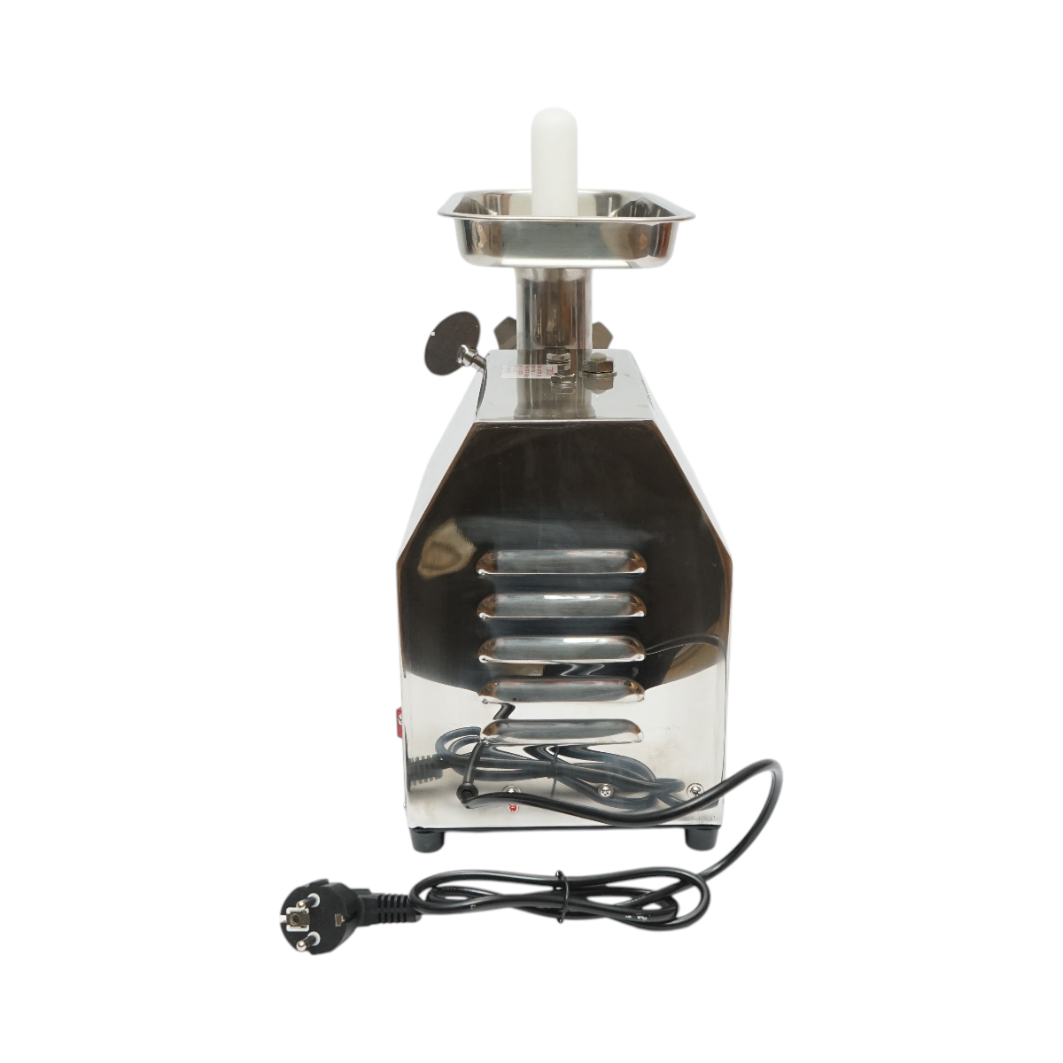 Masina de tocat carne electrica inox + otel 1200W, 220V, capacitate 100 kg/h, adaptor carnati, 1 sita si 1 cutit incluse 340x185x365mm - imagine 7
