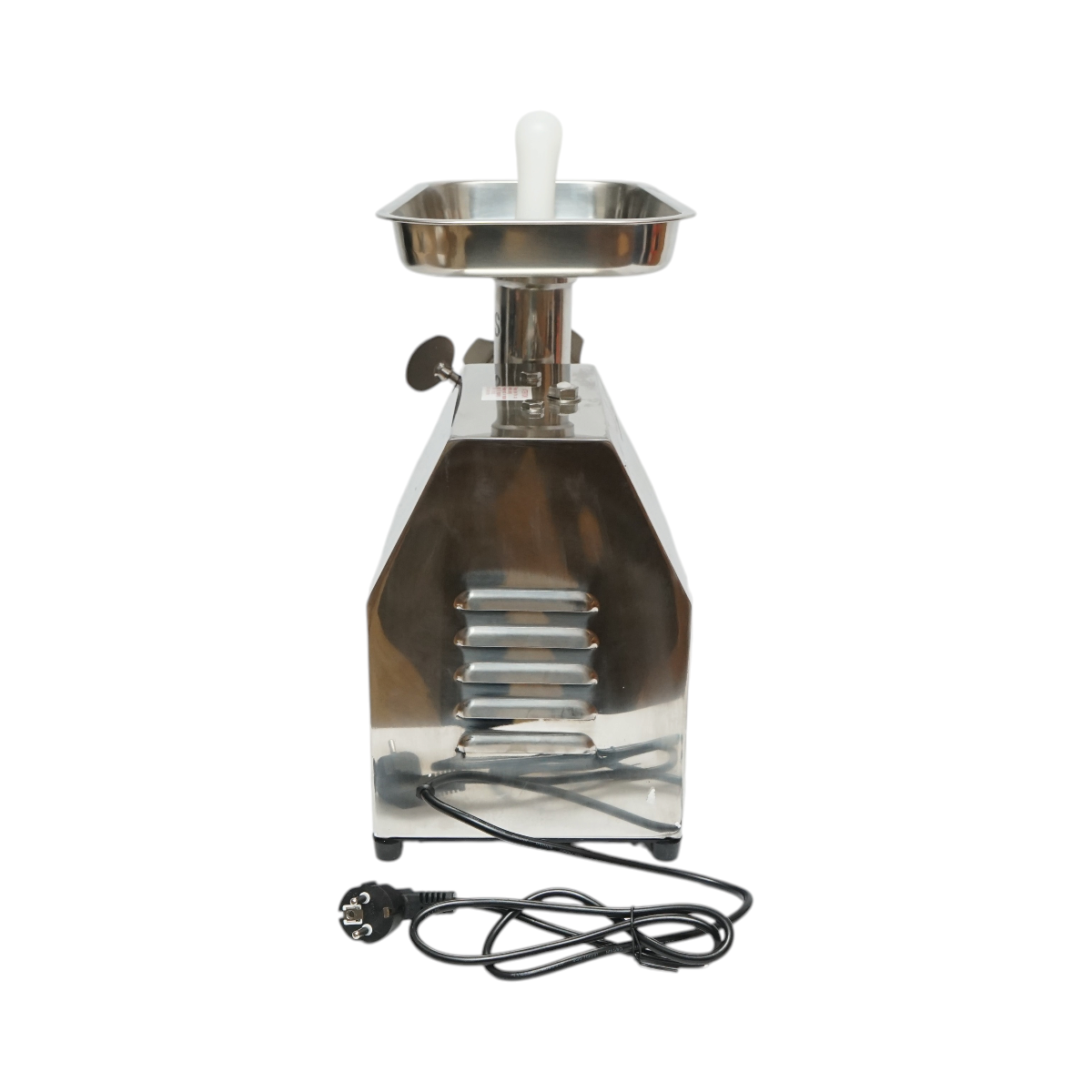 Masina de tocat carne electrica inox 1600W, 220V, capacitate 150 kg/h, adaptor carnati, 1 sita si 1 cutit incluse 380x210x415mm - imagine 7