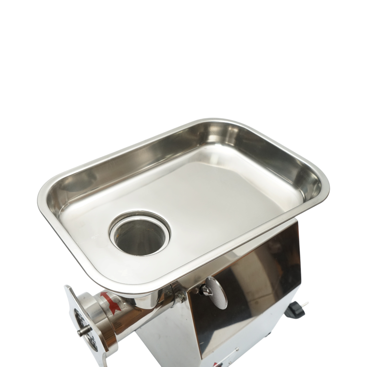 Masina de tocat carne electrica inox 1600W, 220V, capacitate 150 kg/h, adaptor carnati, 1 sita si 1 cutit incluse 380x210x415mm - imagine 10