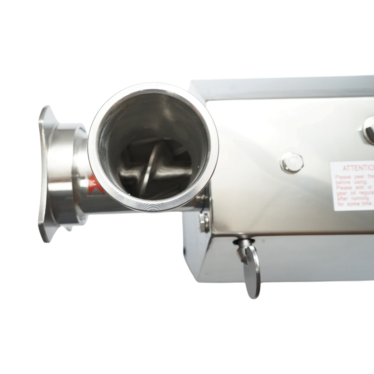 Masina de tocat carne electrica inox 1600W, 220V, capacitate 150 kg/h, adaptor carnati, 1 sita si 1 cutit incluse 380x210x415mm - imagine 11