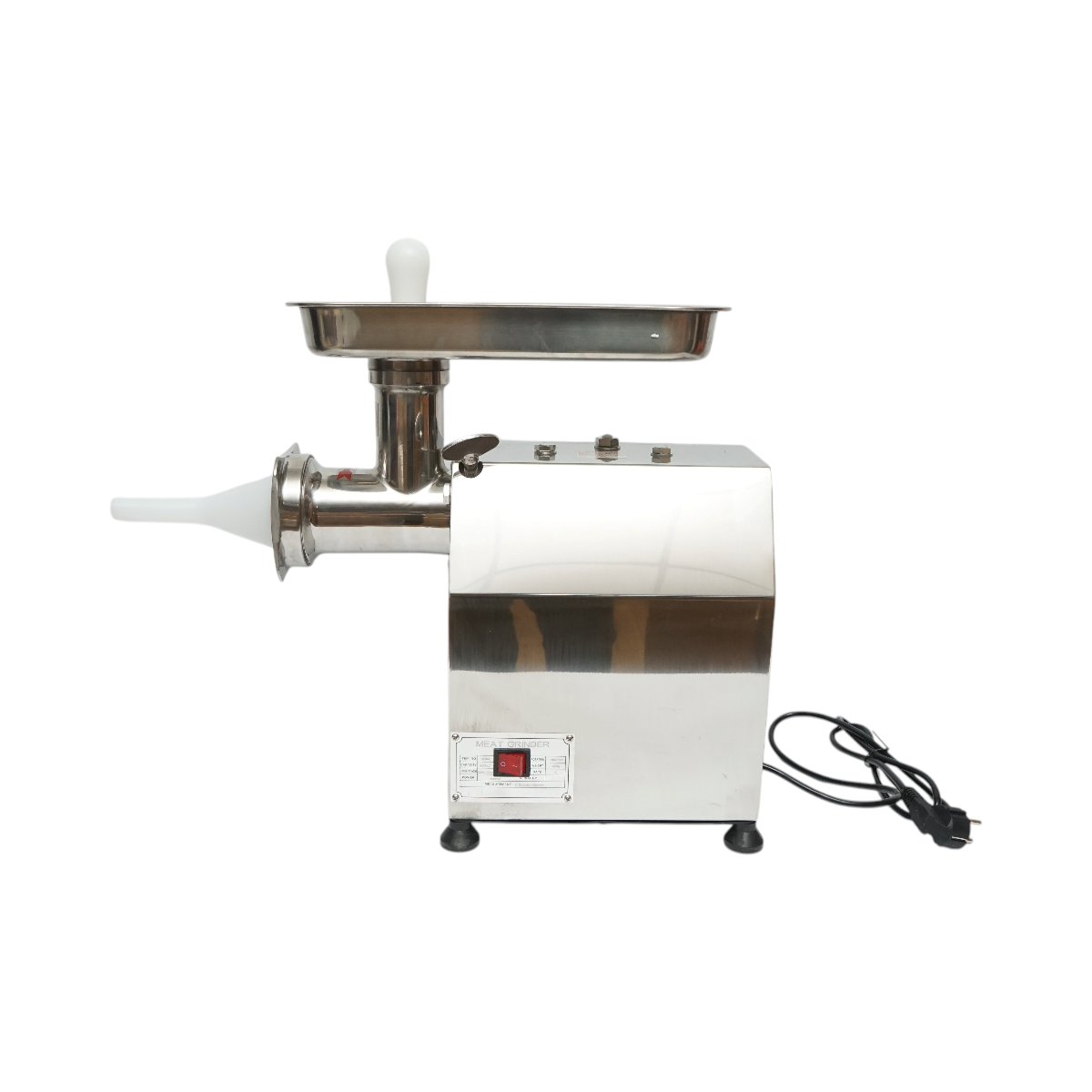 Masina de tocat carne electrica inox 2000W, 220V, capacitate 250 kg/h, adaptor carnati, 1 sita si 1 cutit incluse 410x240x450mm - imagine 3