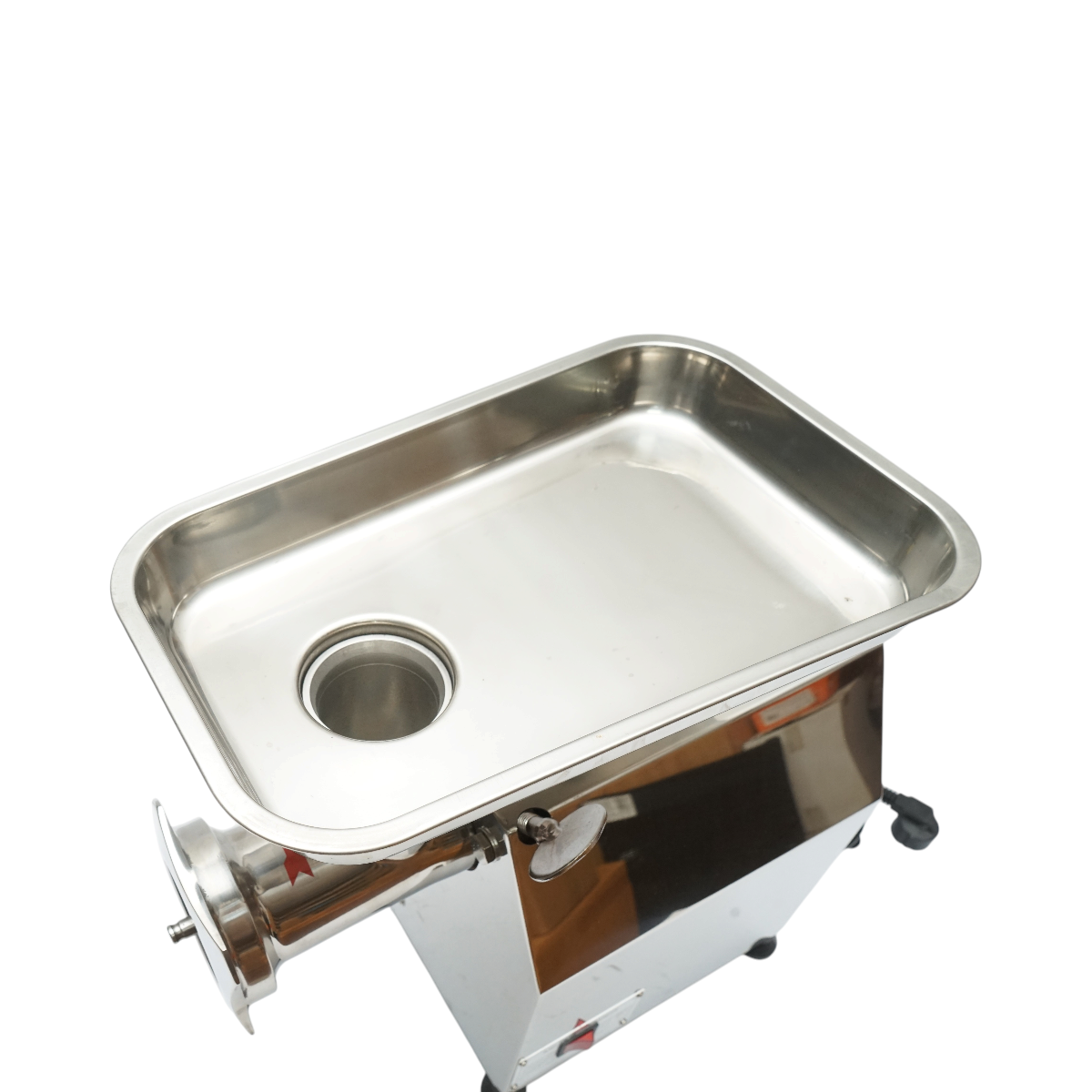 Masina de tocat carne electrica inox 2000W, 220V, capacitate 250 kg/h, adaptor carnati, 1 sita si 1 cutit incluse 410x240x450mm - imagine 10