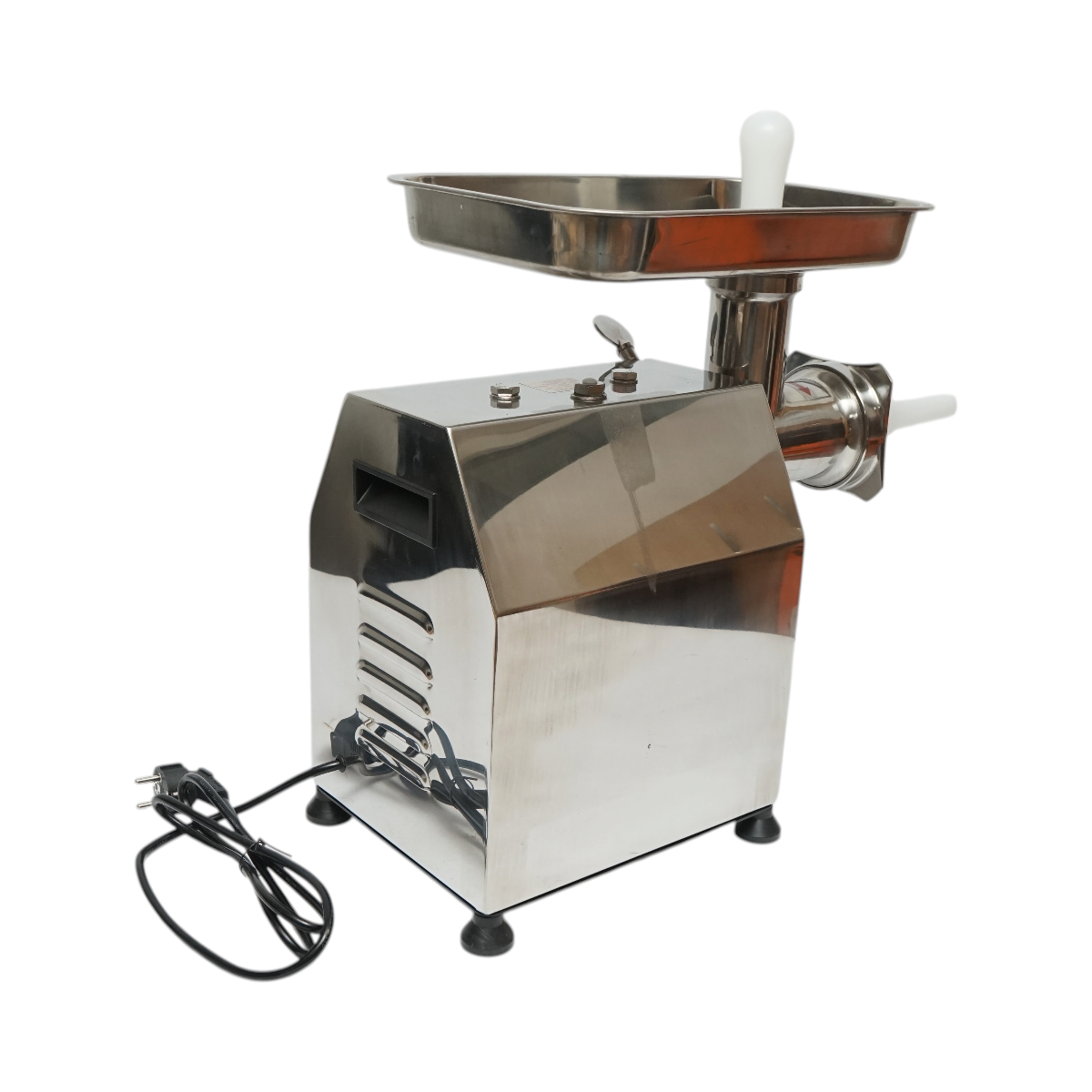 Masina de tocat carne electrica inox 2000W, 220V, capacitate 250 kg/h, adaptor carnati, 1 sita si 1 cutit incluse 410x240x450mm - imagine 5