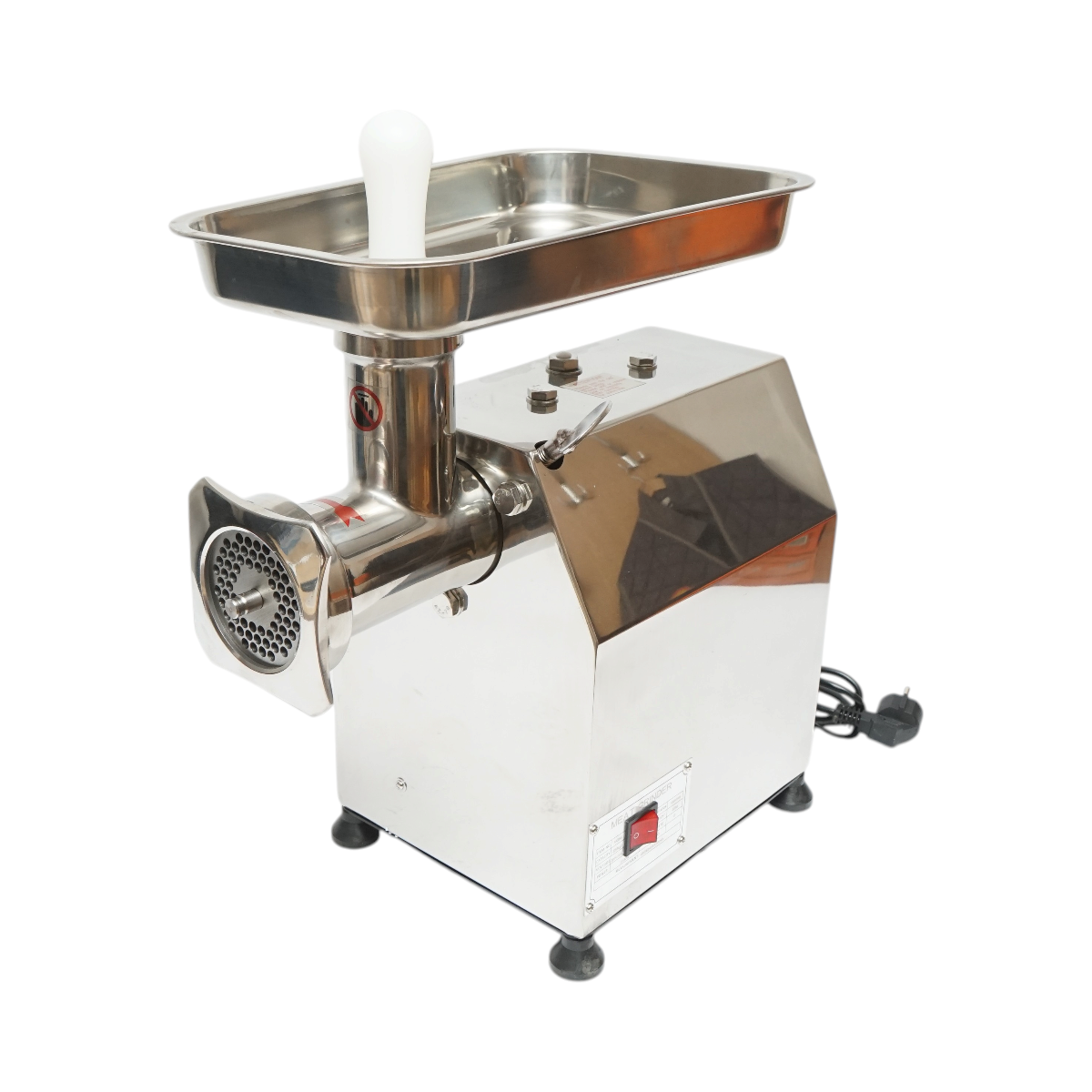 Masina de tocat carne electrica inox 2000W, 220V, capacitate 250 kg/h, adaptor carnati, 1 sita si 1 cutit incluse 410x240x450mm - imagine 7