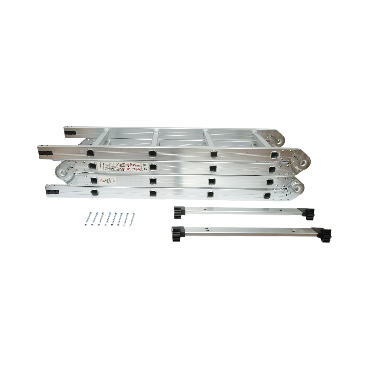 Scara aluminiu multifunctionala 4.7m, 4x4 trepte, pliabila cu balamale, sarcina maxima 150kg - imagine 8