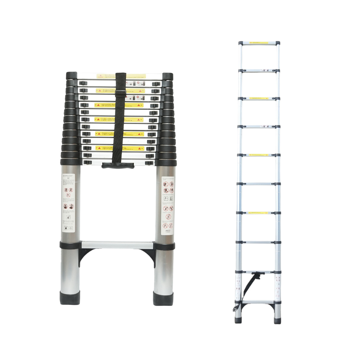 Scara telescopica aluminiu 5.1m, 14 trepte antiderapante, sarcina maxima 150kg Breckner Germany