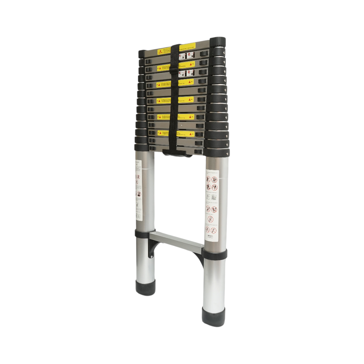 Scara telescopica aluminiu 5.1m, 14 trepte antiderapante, sarcina maxima 150kg Breckner Germany - imagine 4