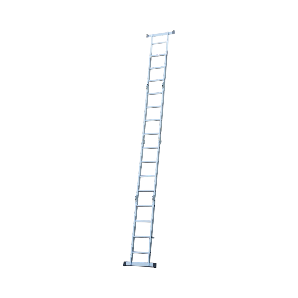 Scara multifunctionala aluminiu 3.7m, 4x3 trepte, pliabila cu balamale, sarcina maxima 150kg - imagine 2