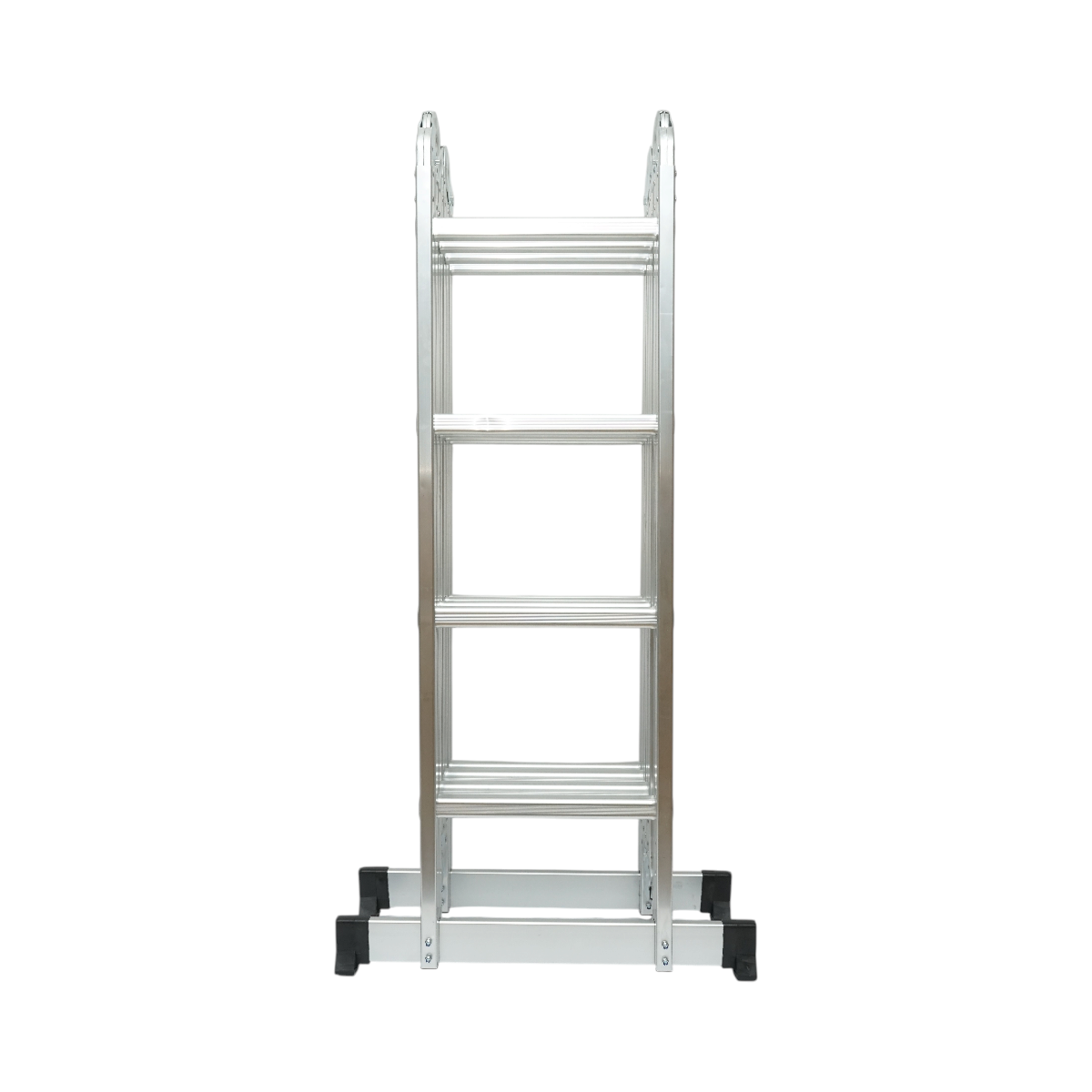 Scara aluminiu multifunctionala 5.7m, 4x5 trepte, pliabila cu balamale, sarcina maxima 150kg - imagine 7