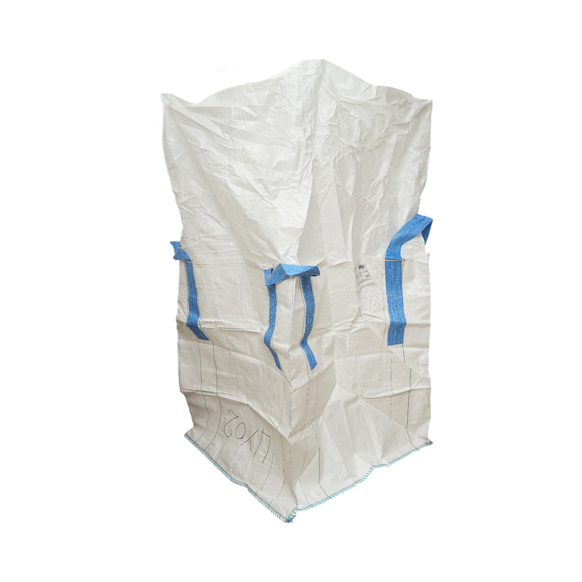 Sac big bag 95x95x105cm alb, capacitate 1500kg, tip circular nelaminat, fund plan, top fusta 85cm - imagine 2