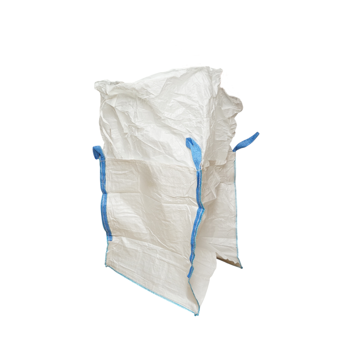 Sac big bag 95x95x110cm alb, capacitate 1250kg, tip U-Panel nelaminat, fund plan, top fusta 85cm - imagine 2
