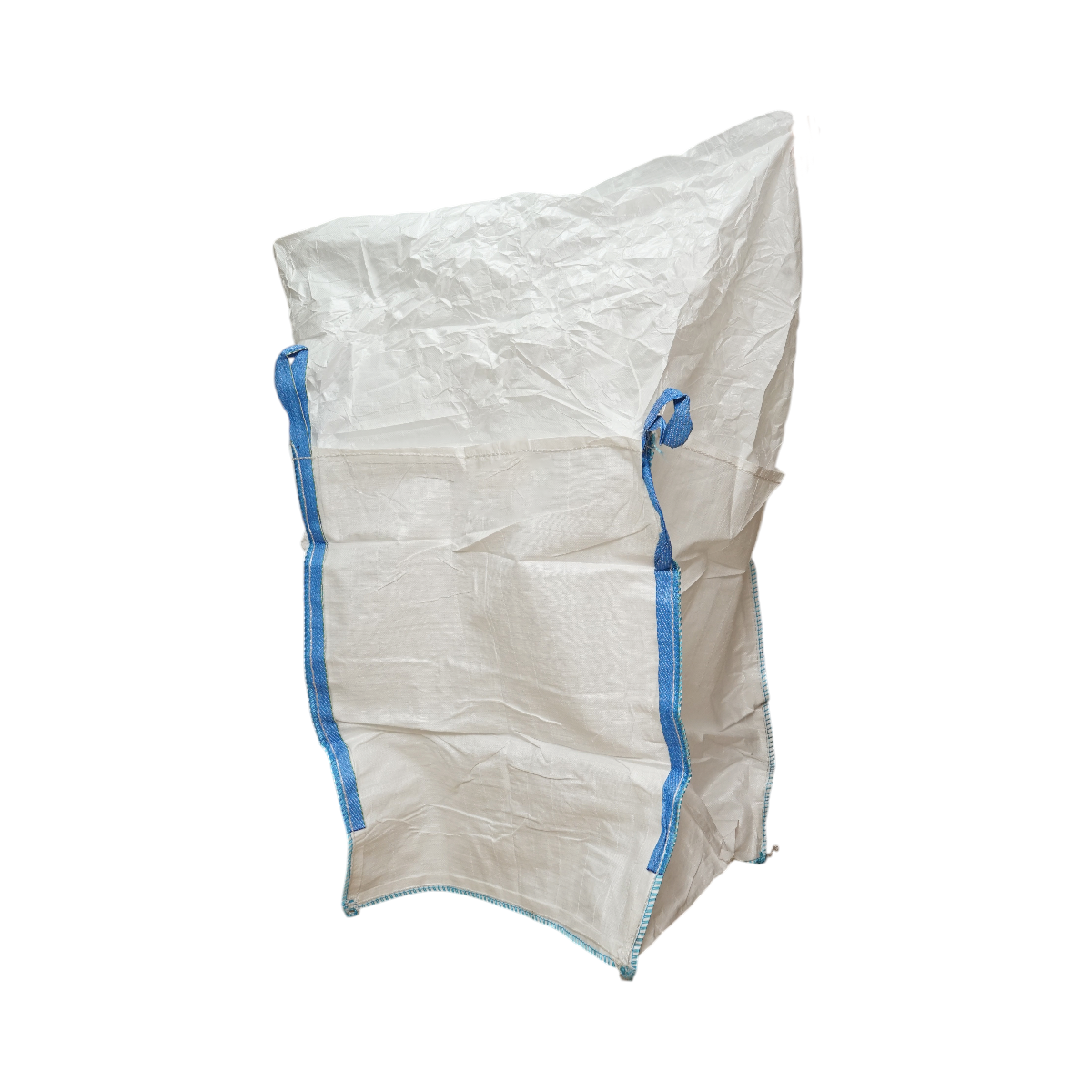 Sac big bag 95x95x120cm alb, capacitate 1500kg, tip U-Panel nelaminat, fund plan, top fusta 85cm - imagine 2