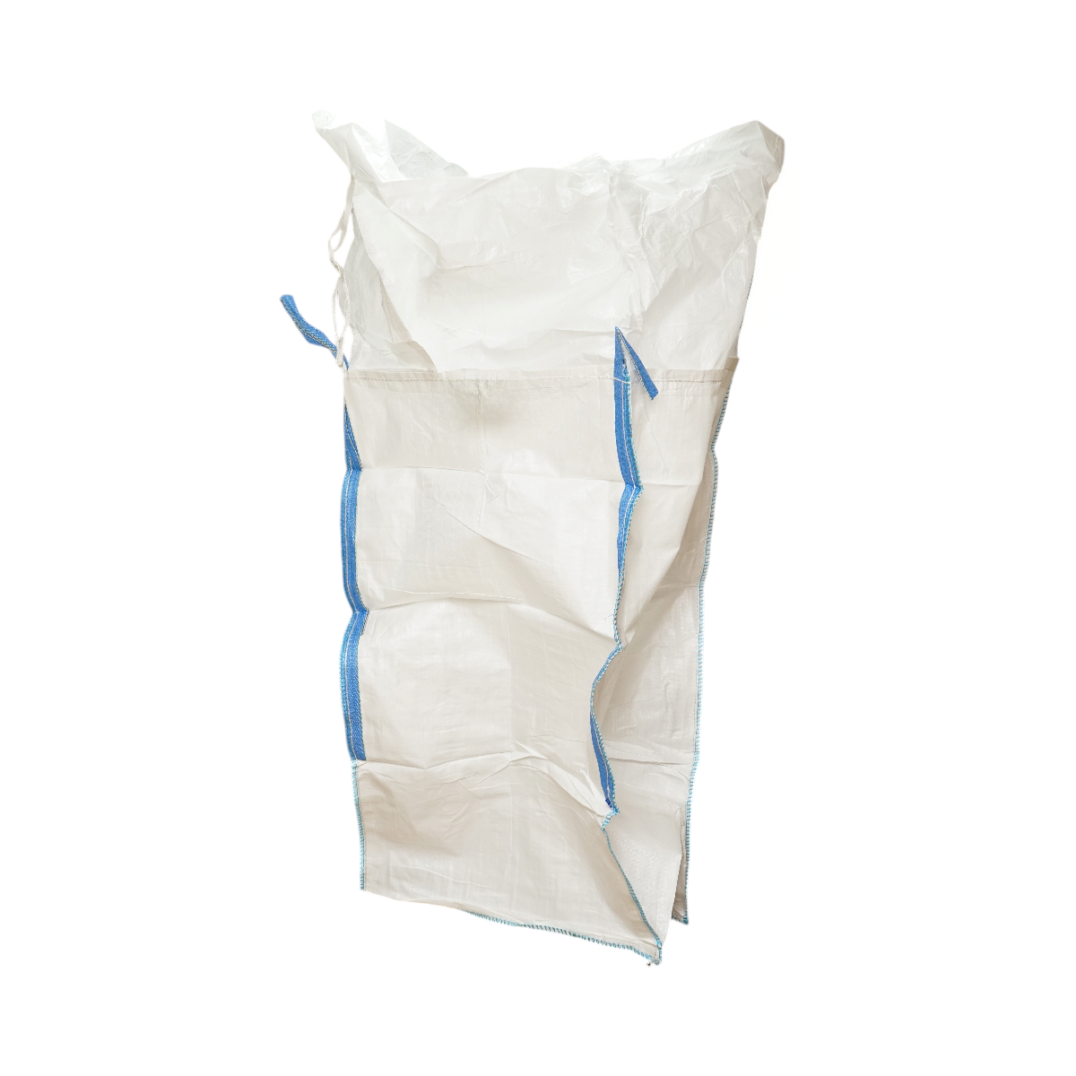 Sac big bag 95x95x180cm alb, capacitate 1500kg, tip U-Panel nelaminat, fund plan, top fusta 85cm - imagine 2