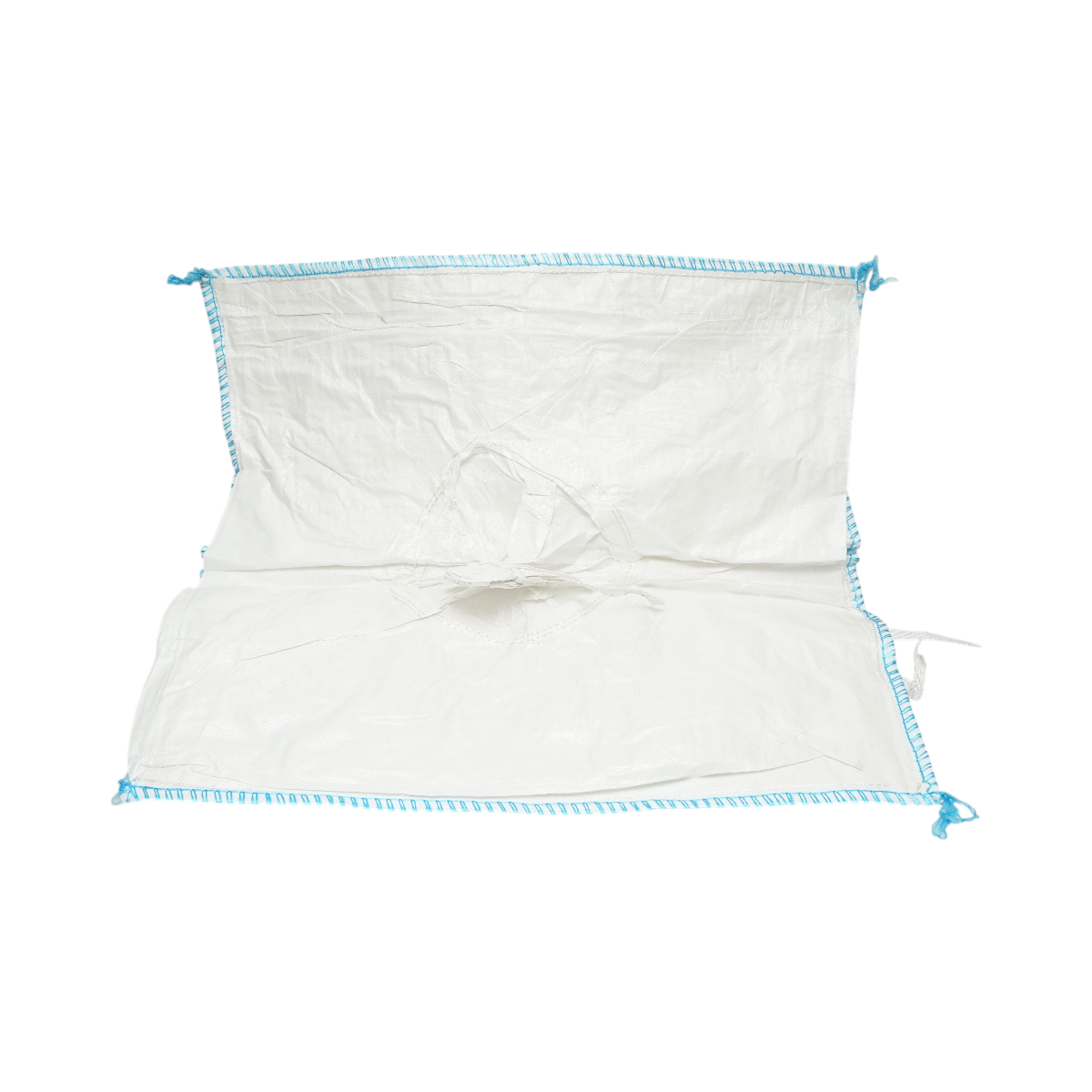 Sac big bag 95x95x120cm alb, capacitate 1000kg, tip U-Panel nelaminat, fusta incarcare, tub descarcare - imagine 3