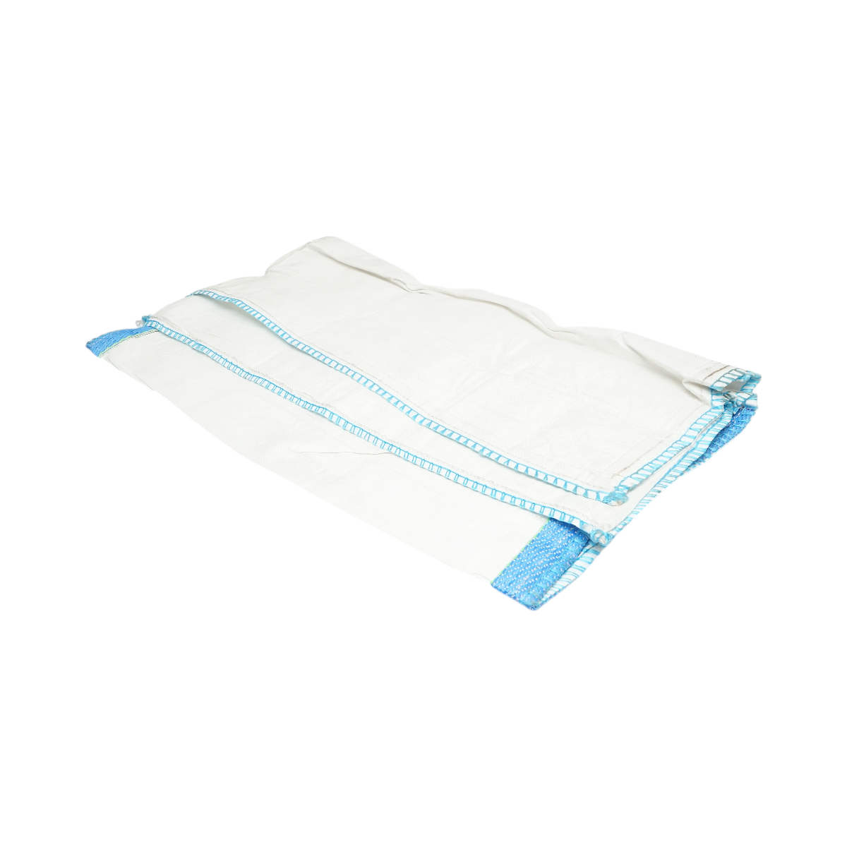 Sac big bag 95x95x140cm alb, capacitate 1000kg, tip U-Panel nelaminat, fusta incarcare, tub descarcare - imagine 5