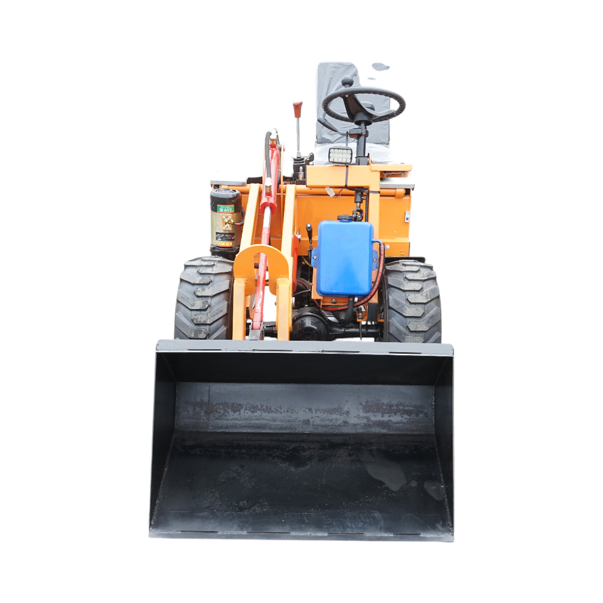 Mini incarcator frontal electric 400kg, 2 motoare 1800W/1300W, baterie 48V/52Ah, capacitate ridicare 200kg, cupa 900x450x370mm - imagine 3