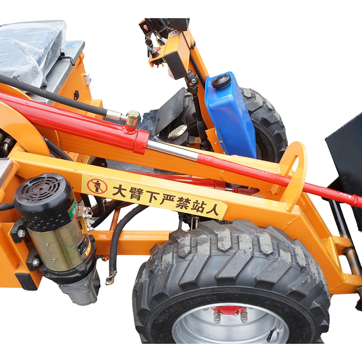 Mini incarcator frontal electric 400kg, 2 motoare 1800W/1300W, baterie 48V/52Ah, capacitate ridicare 200kg, cupa 900x450x370mm - imagine 14