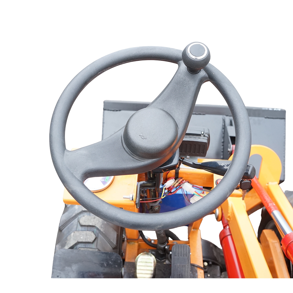 Mini incarcator frontal electric 400kg, 2 motoare 1800W/1300W, baterie 48V/52Ah, capacitate ridicare 200kg, cupa 900x450x370mm - imagine 11