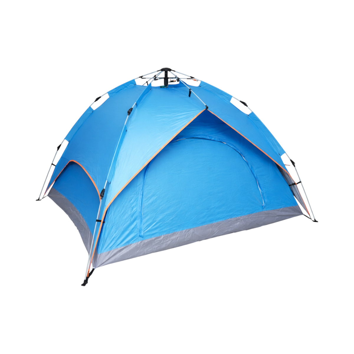 Cort camping 2 persoane albastru pliabil automat pop-up 2 intrari, impermeabil cu protectie UV si plasa anti-insecte 200x200x145cm - imagine 5
