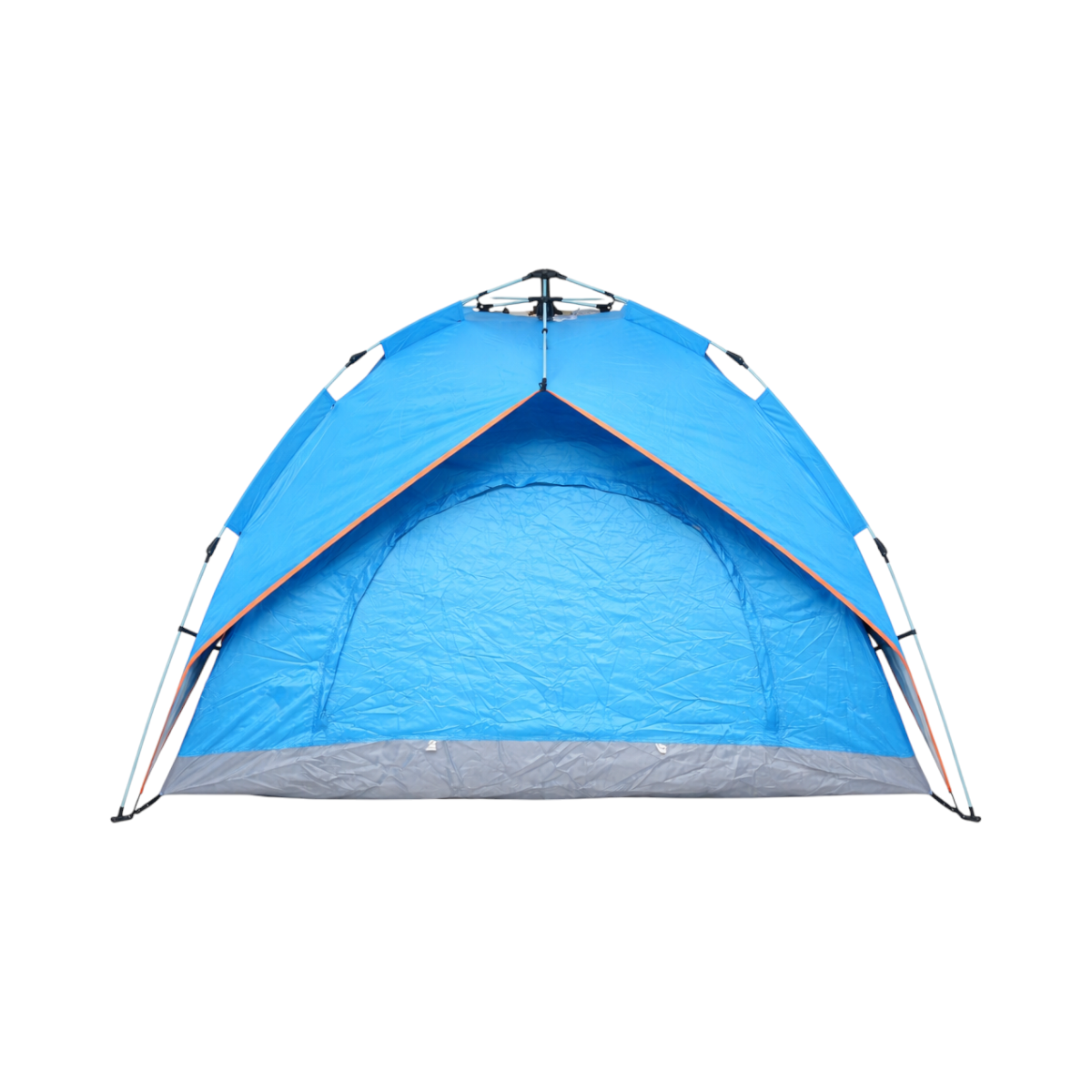 Cort camping 2 persoane albastru pliabil automat pop-up 2 intrari, impermeabil cu protectie UV si plasa anti-insecte 200x200x145cm - imagine 2