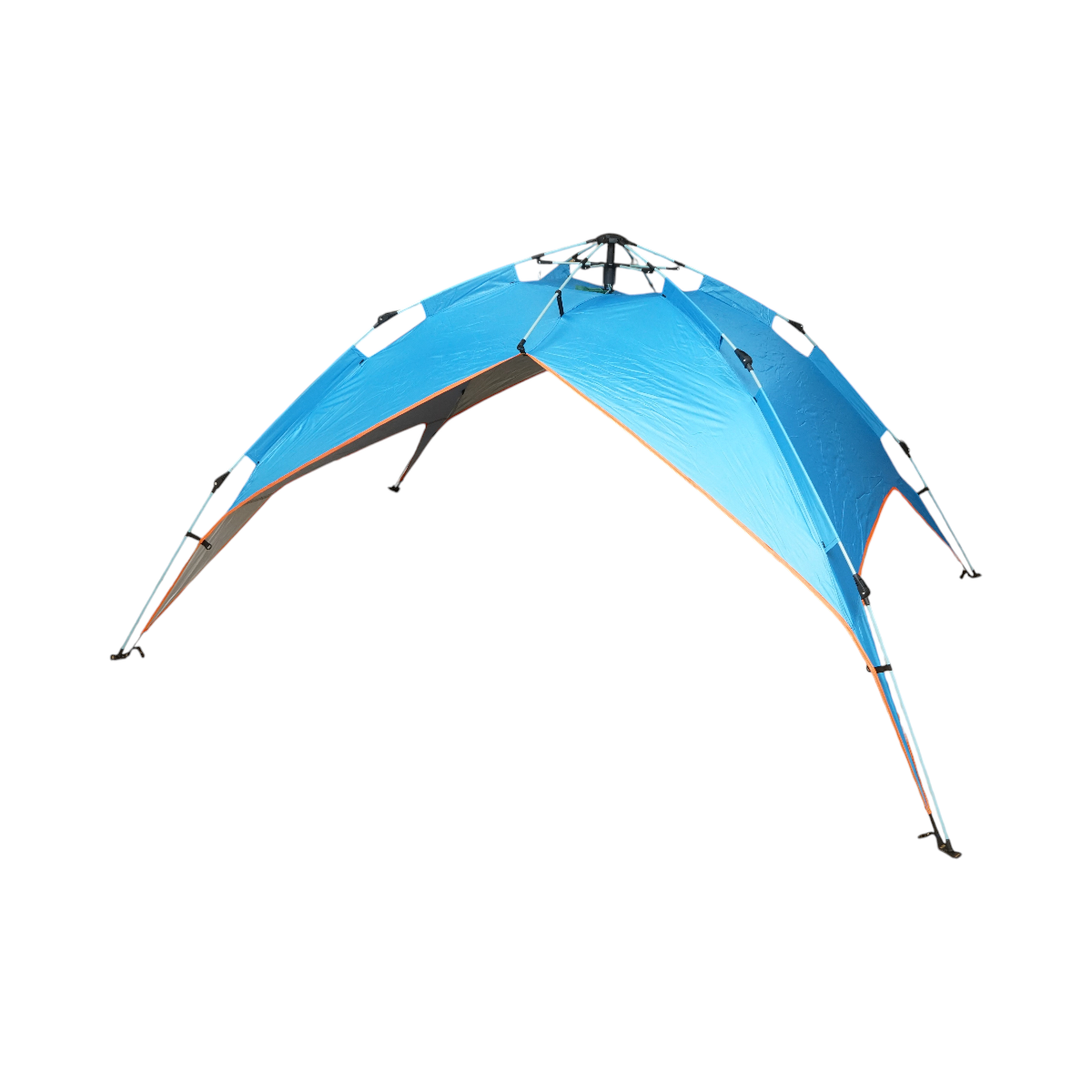 Cort camping 2 persoane albastru pliabil automat pop-up 2 intrari, impermeabil cu protectie UV si plasa anti-insecte 200x200x145cm - imagine 6