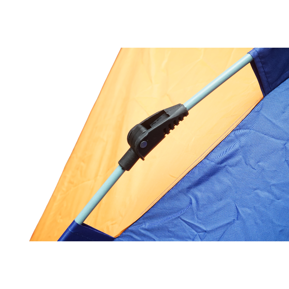 Cort camping 2 persoane albastru-portocaliu pliabil automat pop-up 2 intrari, impermeabil cu protectie UV si plasa anti-insecte 200x200x145cm - imagine 12